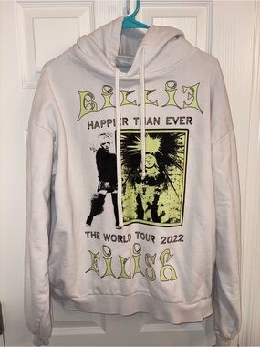 Billie Eilish 2022 Happier Than Ever Tour Hoodie Size M